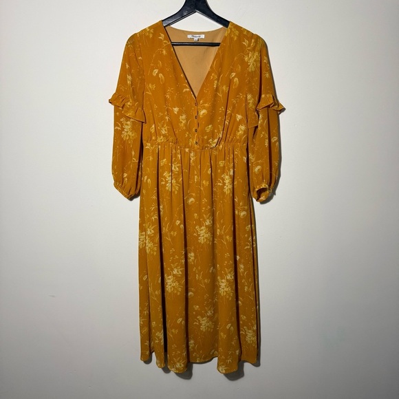 Madewell Ruffle Floral Long Sleeve Maxi Dress - Picture 5 of 14
